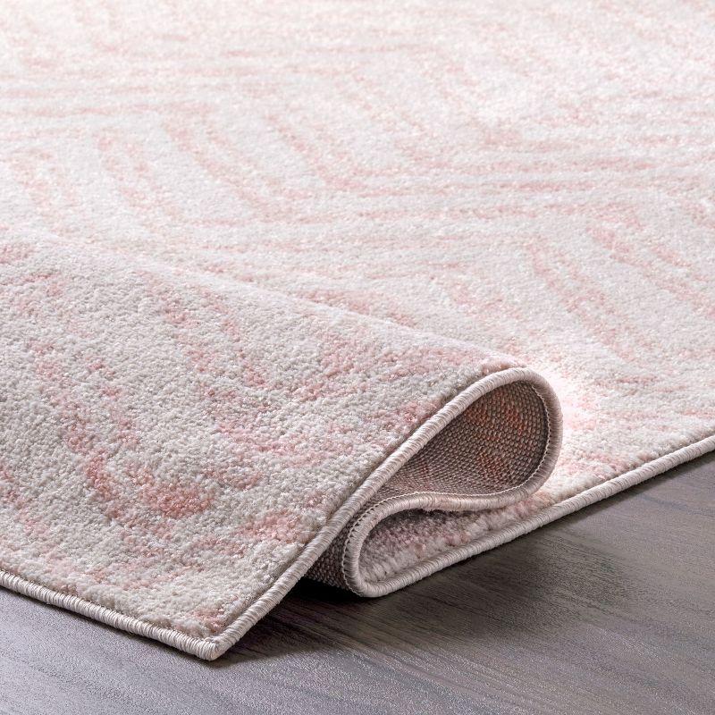 Nuloom Rosanne Geometric 5x7 Indoor Area Rug for Living Room Bedroom Dining Room Kitchen, Pink/Ivory