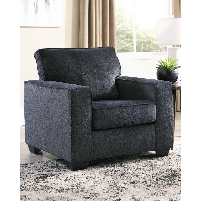 Sholes Upholstered Armchair with Ottoman