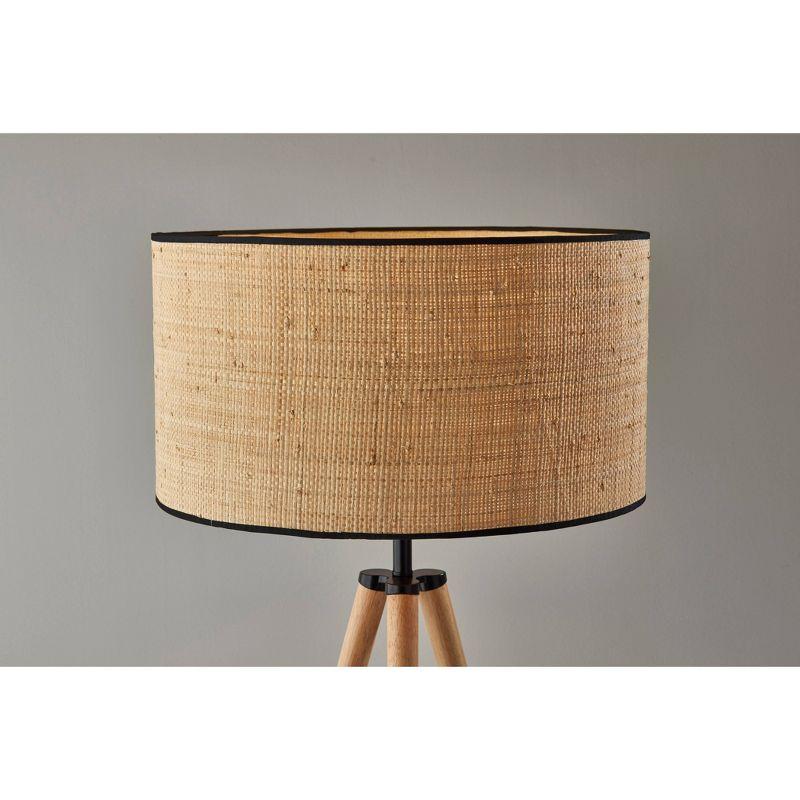 Jackson Floor Lamp Natural Wood - Adesso