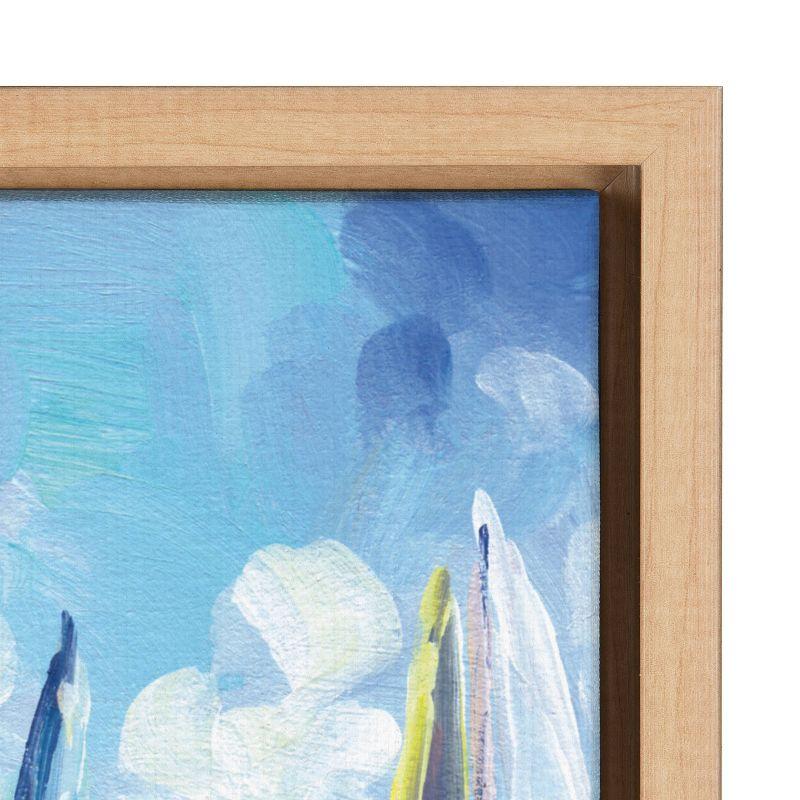 18" x 24" Sylvie Come Sail Away Framed Canvas by Rachel Christopoulos Natural - Kate & Laurel All Things Decor