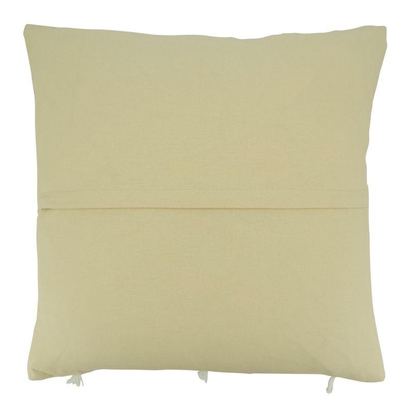 Saro Lifestyle Down Filled Throw Pillow with Frayed Stitch Line Design