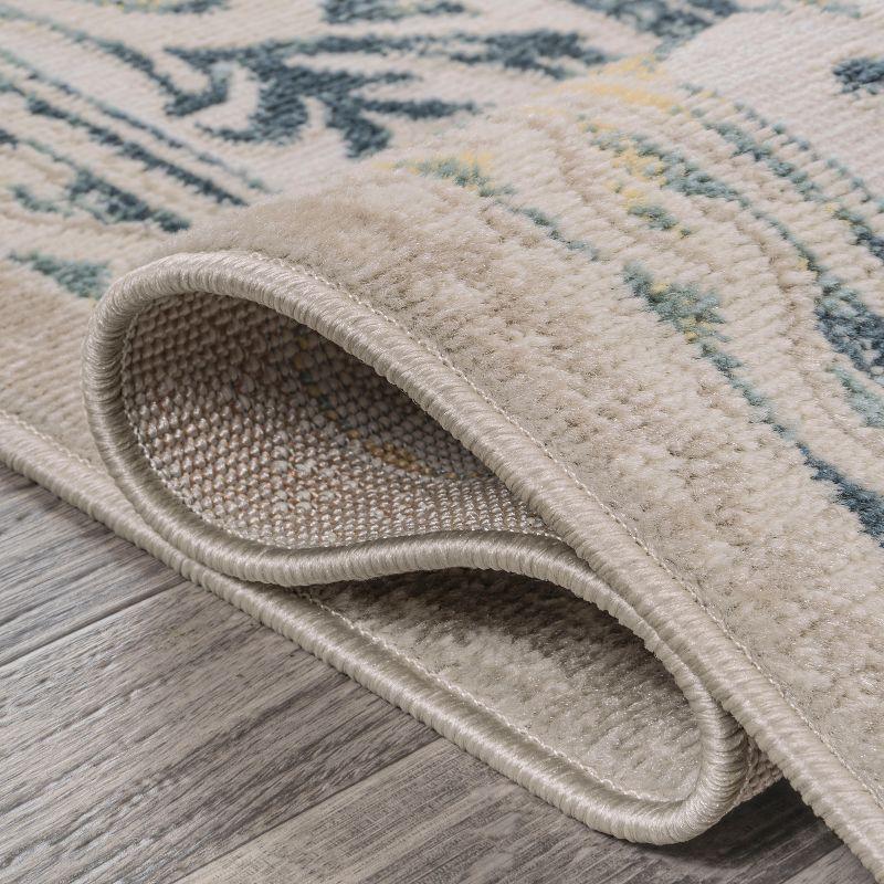 JONATHAN Y Rosalia Cottage Medallion Navy/Ivory 4 ft. x 6 ft. Area Rug