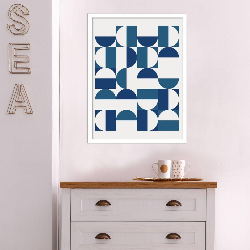 Amanti Art 19" x 25" Bauhaus Inspired Geometric Print I by The Creative Bunch Studio : Hardwood Frame, Abstract Art