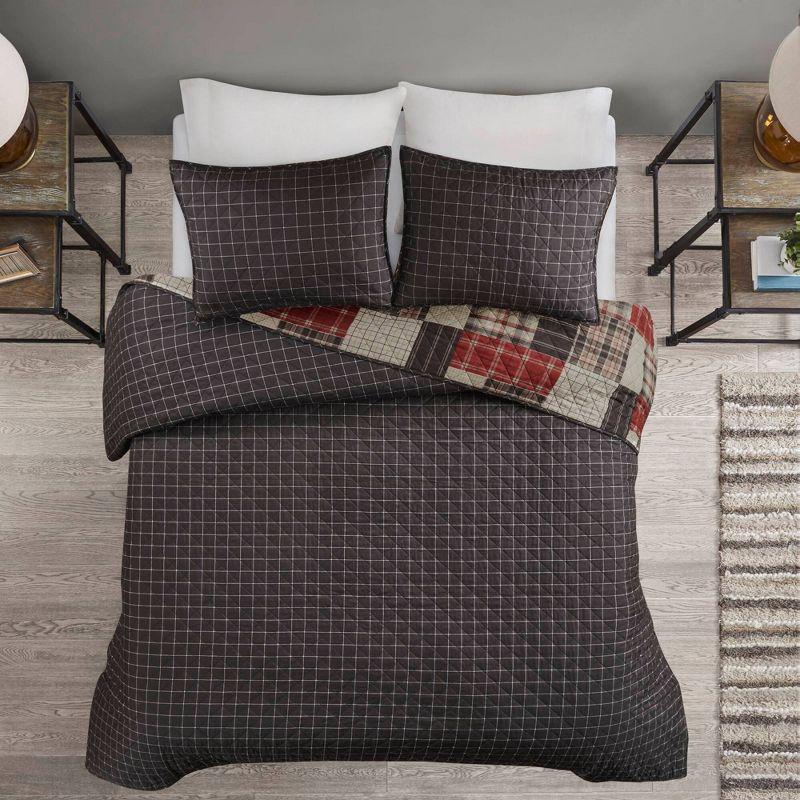 Timber 3 Piece Reversible Printed Quilt Set