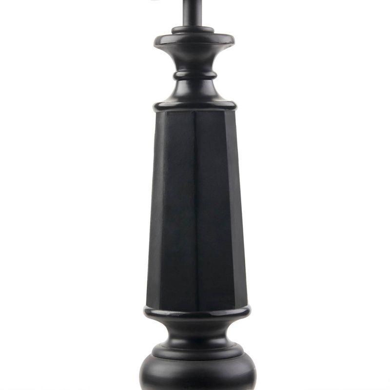 Landsdown Black Faceted Table Lamp 24.25" H