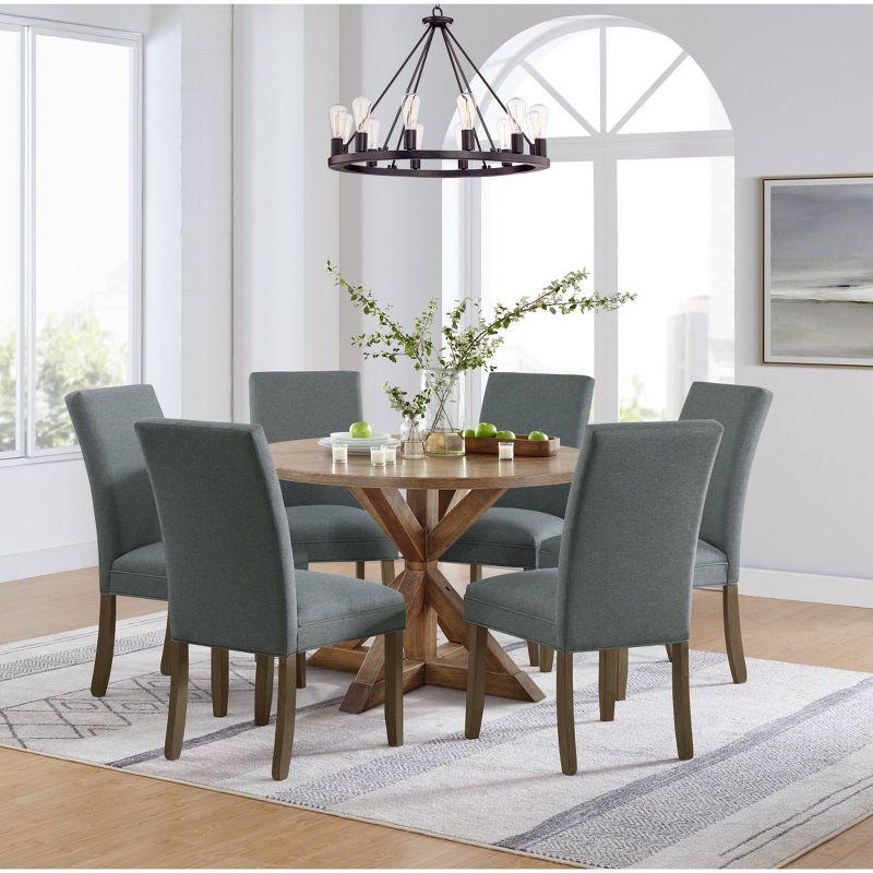 Set of 2 Gwyn Parsons Upholstered Armless Chairs Gray - Alaterre Furniture