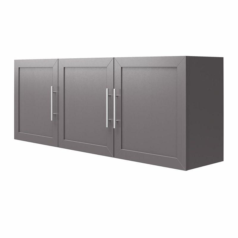 Graphite Grey 54" Office Wall Cabinet with Adjustable Shelving