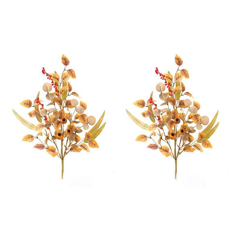 Mixed Fall Foliage Pod Spray (Set of 2)