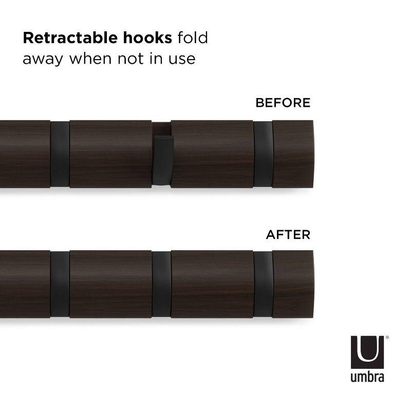 Flip 8 - Hook Solid Wood Coat Rack