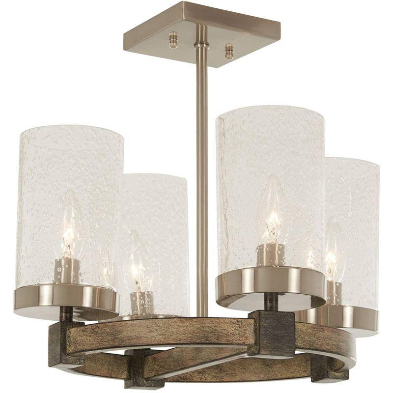 Bridlewood 15" 4-Light Clear Seedy Glass Ceiling Light