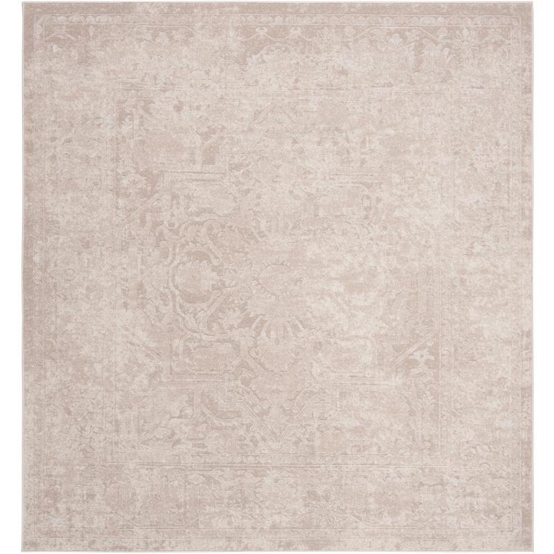 Reflection RFT665 Power Loomed Indoor Area Rug - 5'x5' - Creme/Ivory - Safavieh