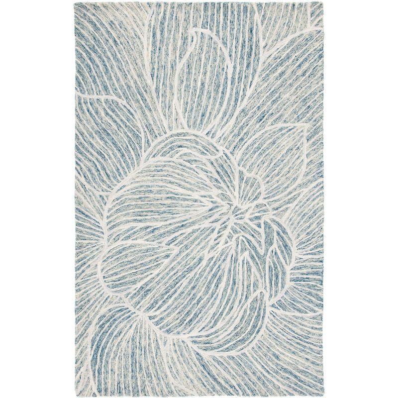 Metro MET451 Hand Tufted Indoor Area Rug - Blue/Ivory - 4'x6' - Safavieh