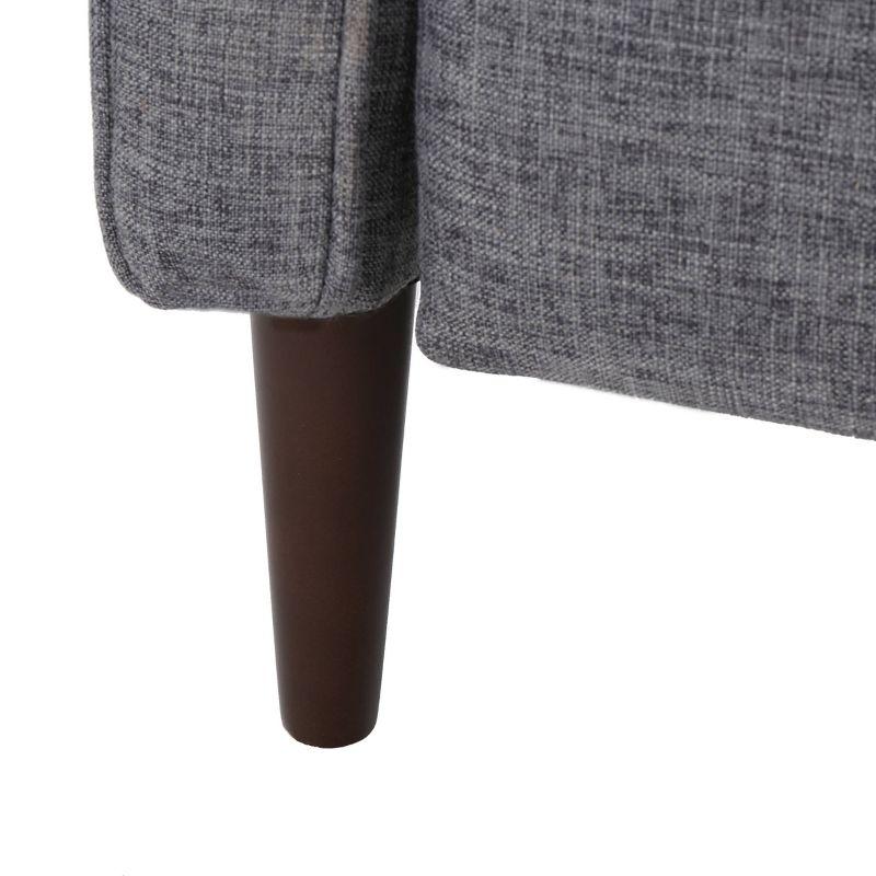 Mervynn Mid-Century Recliner Gray - Christopher Knight Home: Button Tufted, Beech Wood Legs