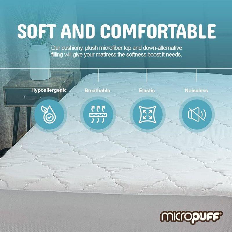 Micropuff Soft and Comfortable Mattress Pad - Durable Fabric - Odorless Filling - 100 GSM