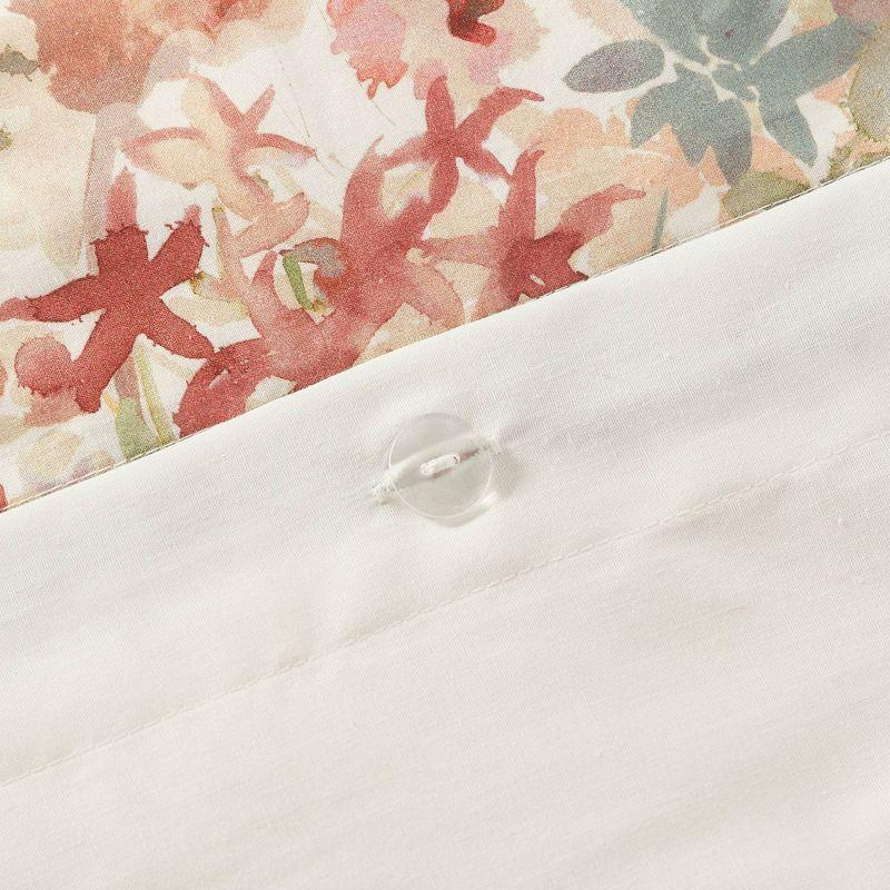 Mariana Cotton Watercolor Floral Duvet Cover Set