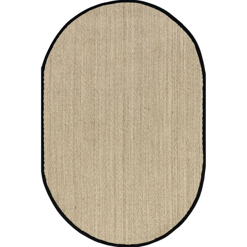 Nuloom Larnaca Seagrass Herringbone Indoor Area Rug, Oval 5' x 8'