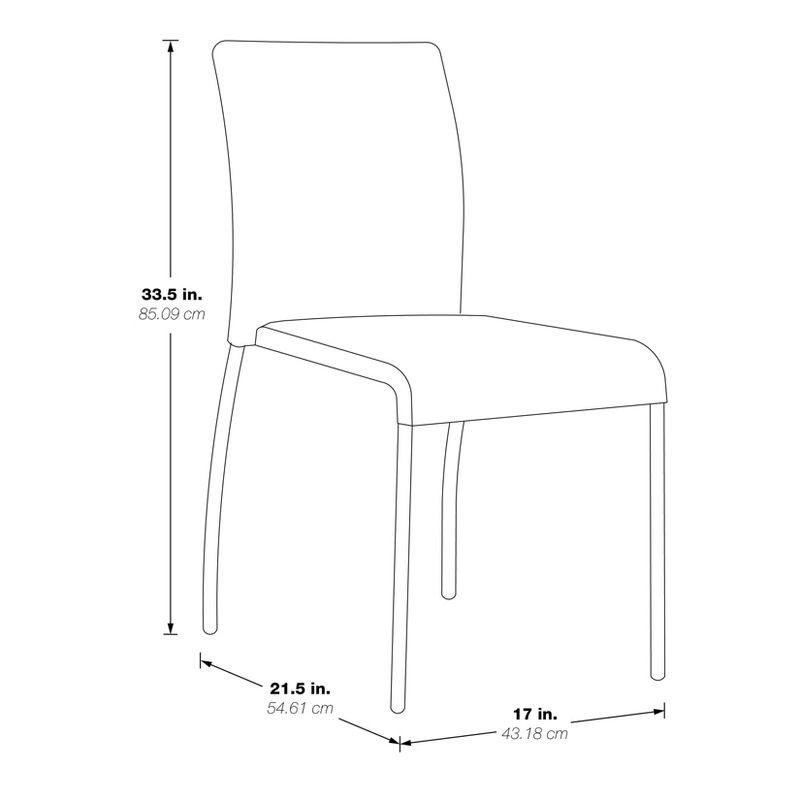 OSP Home Furnishings Conway Metal Stackable Multipurpose Chair ( Set of 4 ) (Set of 4)