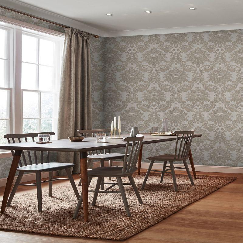 Archive Damask Taupe Wallpaper