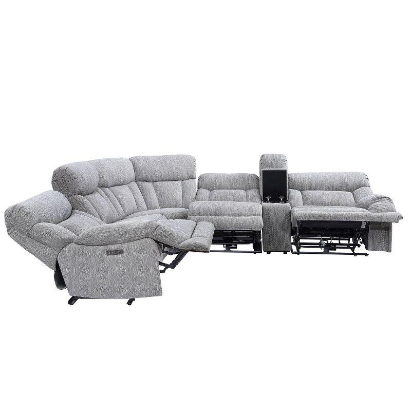 6pc Park City Dual Power Reclining Sectional Sofas Gray - Steve Silver Co.