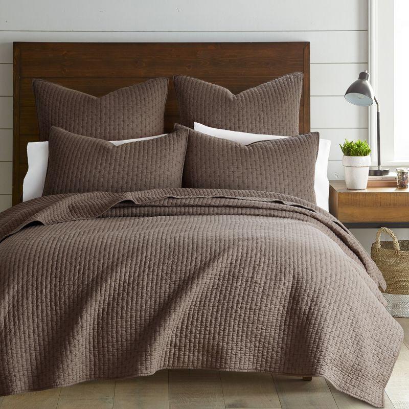 Cross Stitch Cocoa Full/Queen Quilt Set - Levtex Home