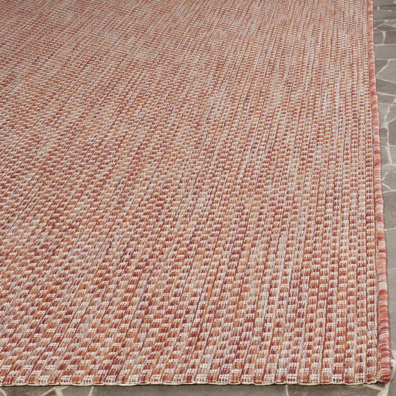 Courtyard CY8521 Power Loomed Indoor/Outdoor Area Rug - Red/Beige - 6'7"x6'7" - Safavieh.