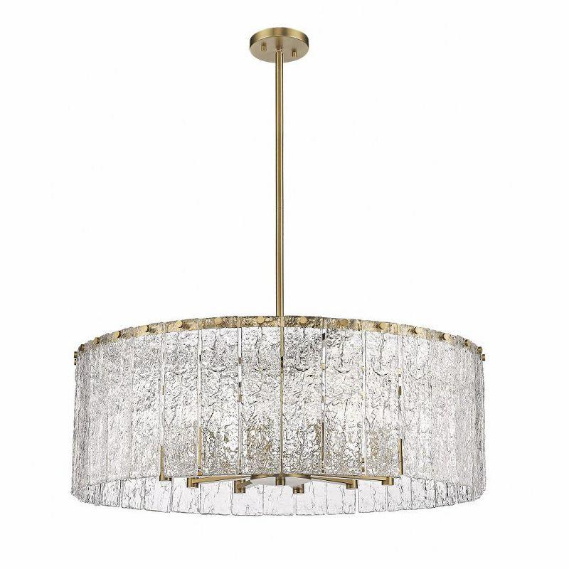 Modern Gold 32.5" Glass LED Chandelier