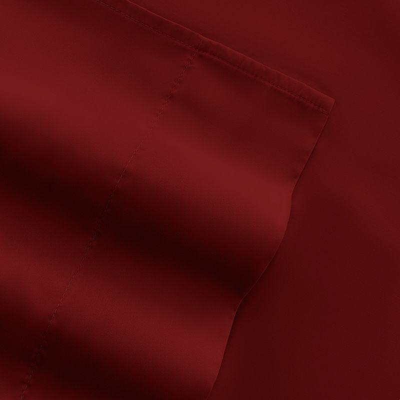 Solid 6 Piece Sheet Set - Ultra Soft - Becky Cameron (Extra Pillow Cases!), Burgundy, King