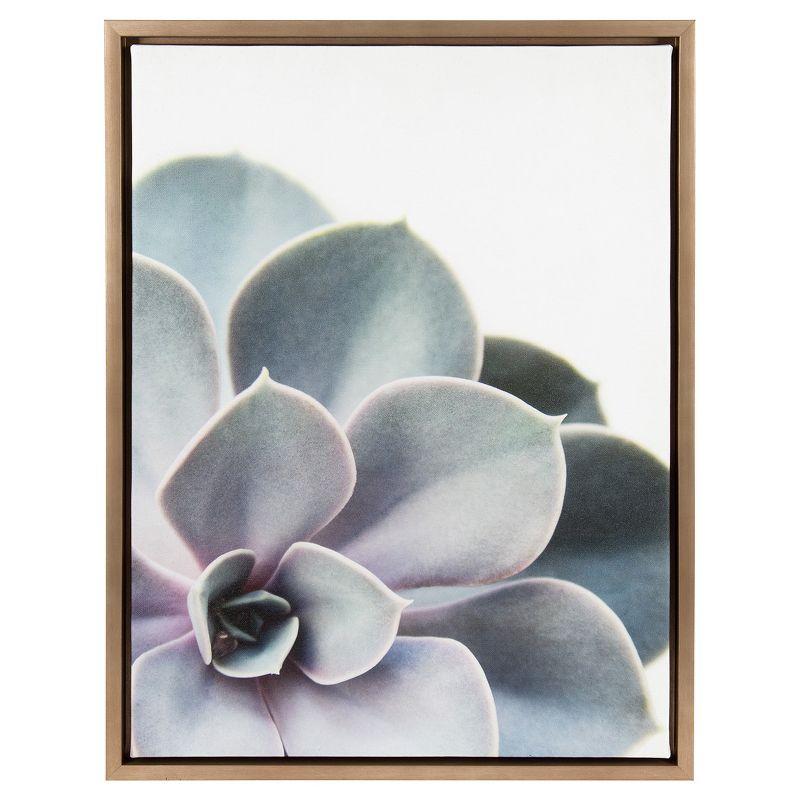 Gold Framed Succulent Canvas Wall Art 24"x18"