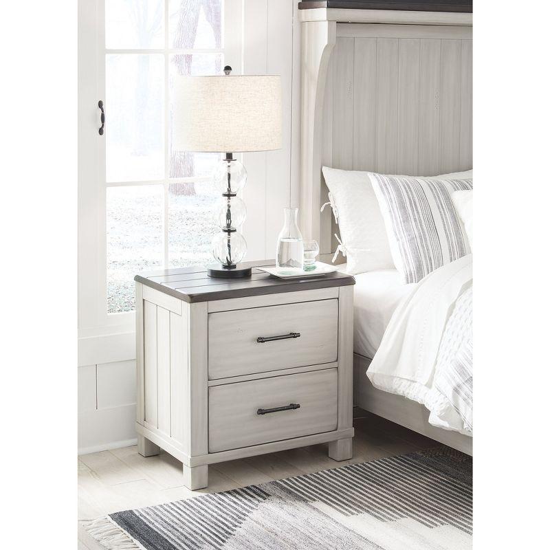 Signature Design by Ashley Darborn 2 Drawer Nightstand, Gray & Brown