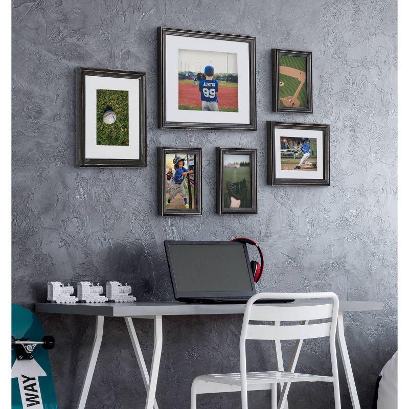 6pc Bordeaux Frame Box Set Black - Kate & Laurel All Things Decor: Wall Display, Sawtooth Hanger, Wood Material