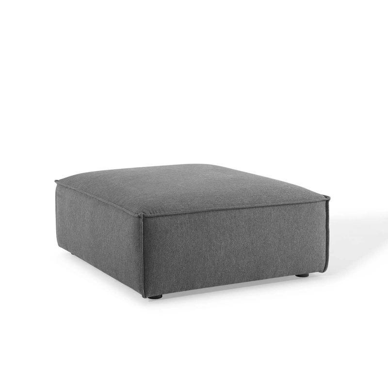 Modway 7pc Restore Sectional Sofa Charcoal: Modular U-Shaped, Polyester Upholstery, Wood Frame