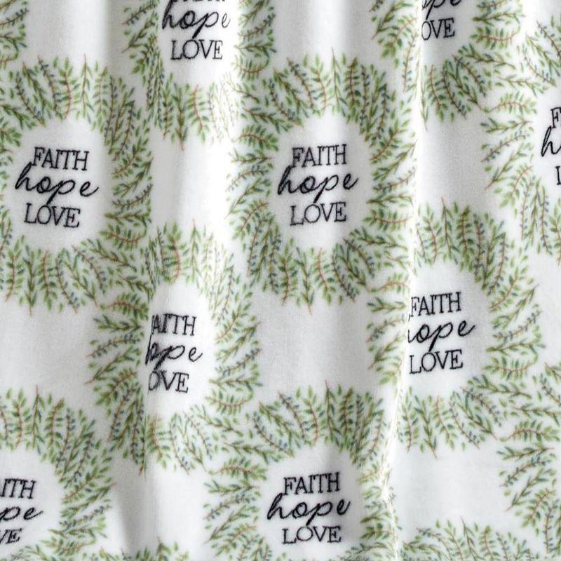 Plazatex Faith Hope And Love Micro plush Decorative All Season Multi Color 50" X 70" Throw Blanket