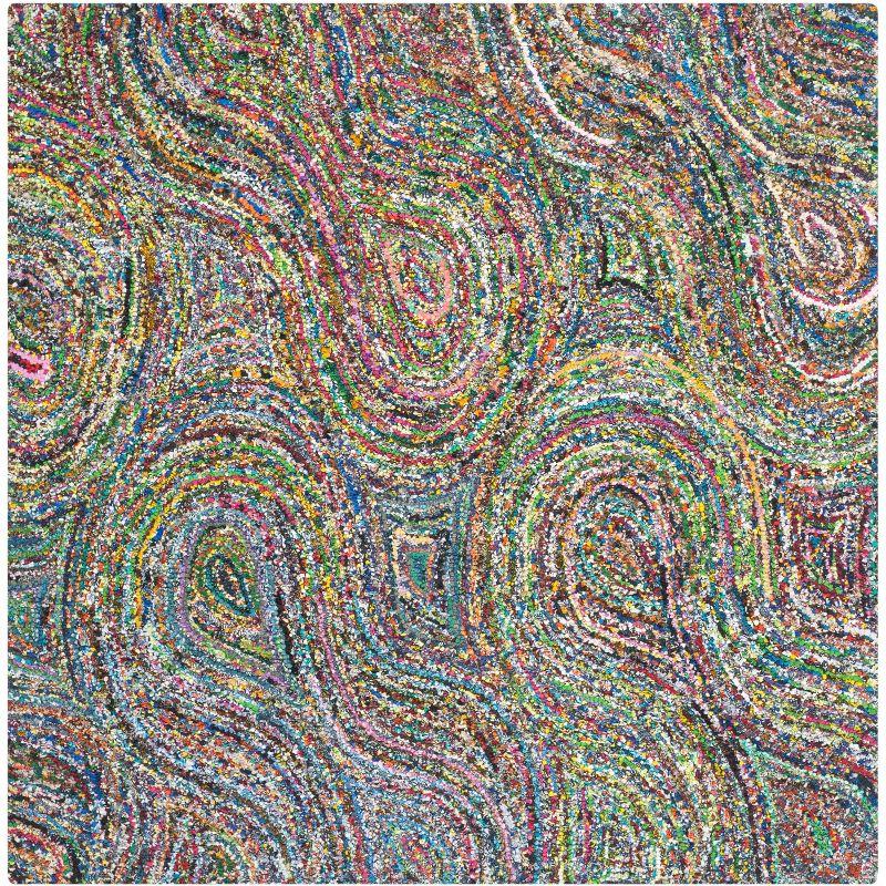 Nantucket NAN517 Hand Tufted Area Rug - Multi - 4'x4' - Safavieh.