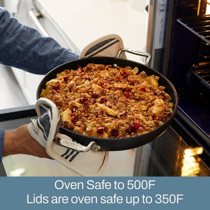 All-Clad HA1 Hard Anodized Nonstick Cookware, Dutch Oven with Acacia Wood Trivet & Spoon and Glass Lid, 6 quart