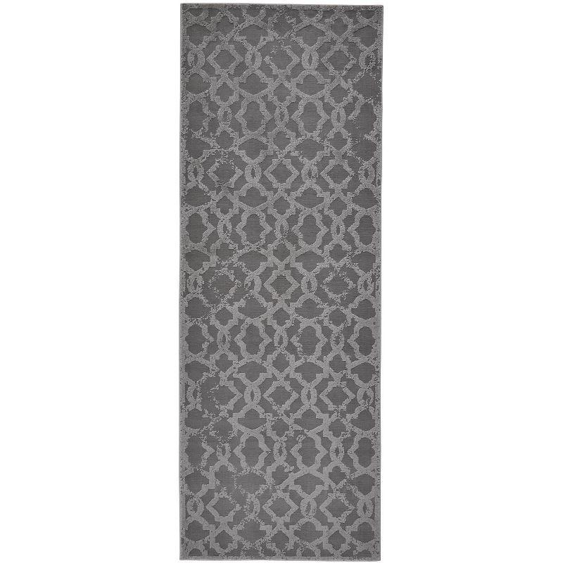 Modern Classic Gray High-Low Effect Area Rug