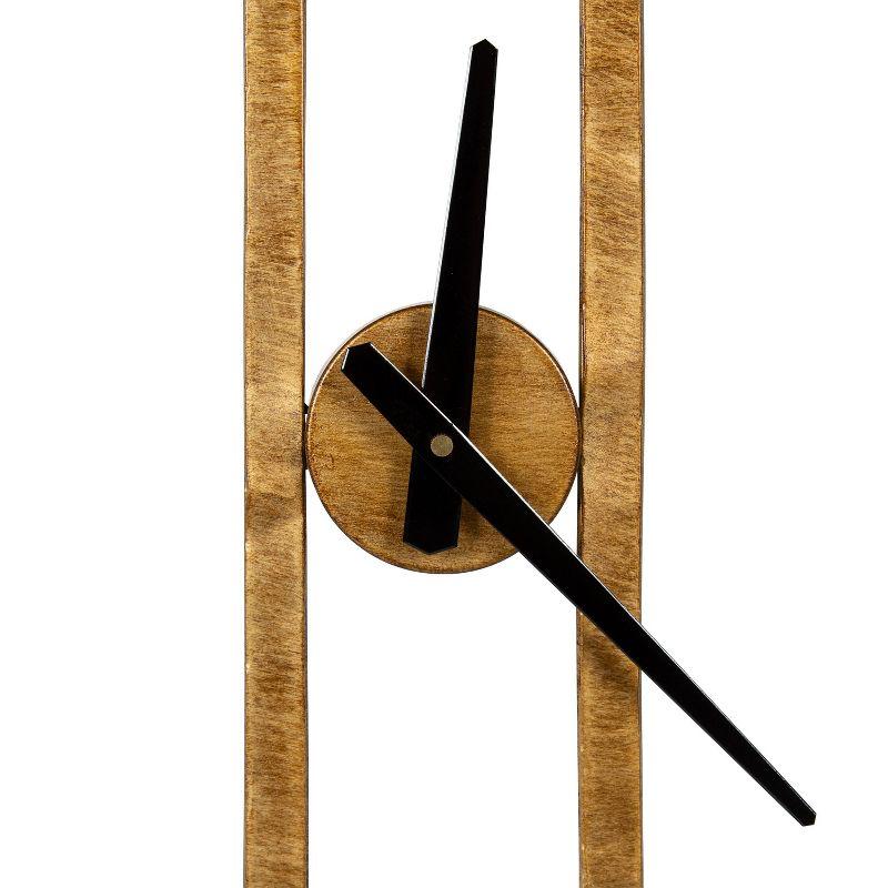 22" Gold Metal Numberless Wall Clock with Black Hands