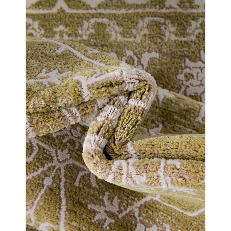 Unique Loom New Classical Collection Area Rug - Olympia (4' 1" x 6' 1" Rectangle Light Green/Ivory)