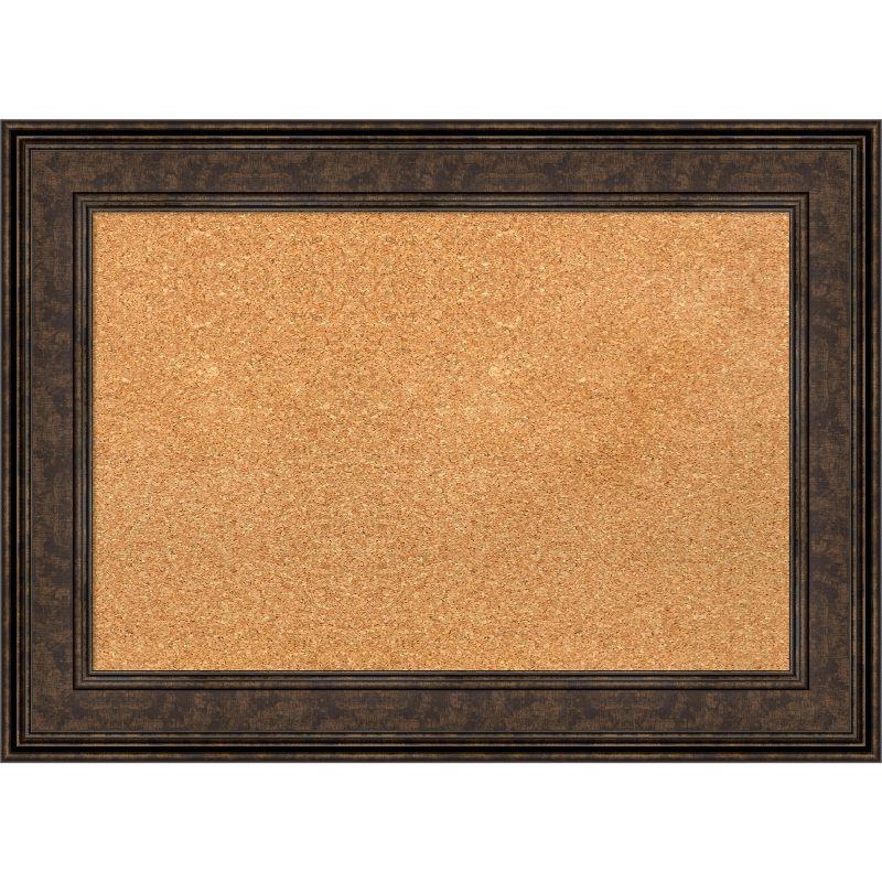 Amanti Art Ridge Framed Corkboard, Natural Cork