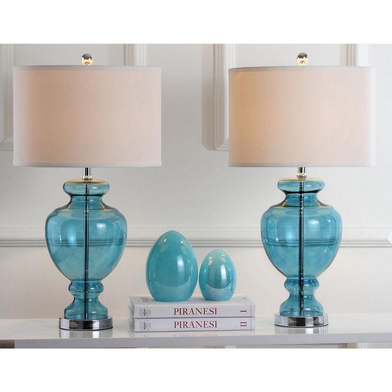 Morocco Glass Lamp (Set of 2) - Morocco Blue - Safavieh.