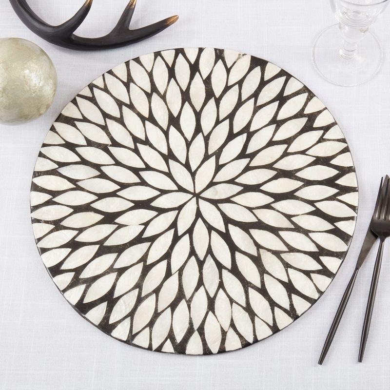 Talaria 50% Capiz Shell - 50% Resin No Pattern Round Placemat