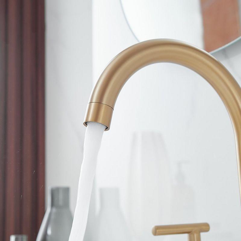 VIBRANTBATH 16441-BG Widespread Bathroom Faucet 3 Hole, 2-handle Bathroom Sink Faucet with Drain Assembly