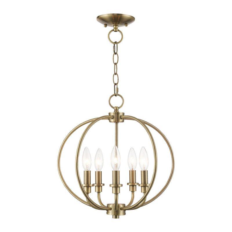 Livex Lighting Milania 5 - Light Chandelier in  Antique Brass