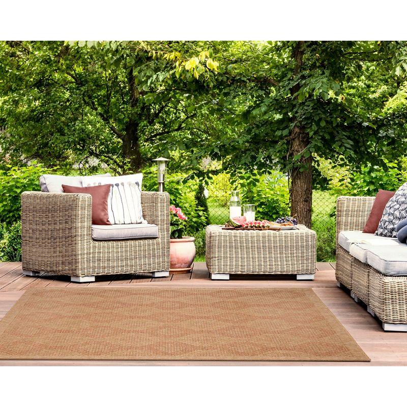 Liora Manne Sahara Links Indoor/Outdoor Rug Terracotta 3'3" x 4'11"