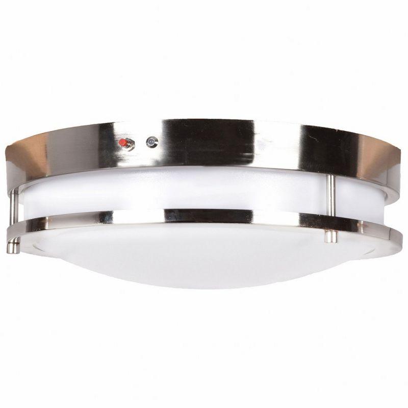 Solero Brushed Steel 18" LED Flush Mount Ceiling Light