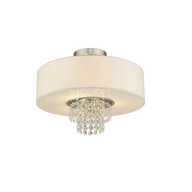 Livex Lighting Carlisle 3 - Light Semi-Flush Mount in  Brushed Nickel