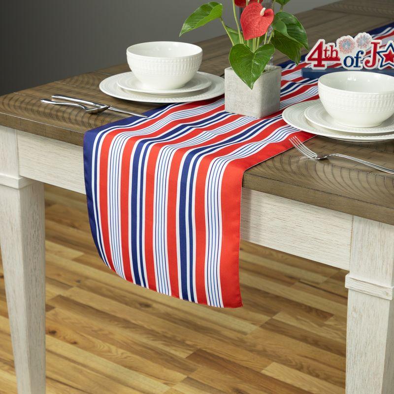 71" Red, White, and Blue Patriotic Polyester Table Runner