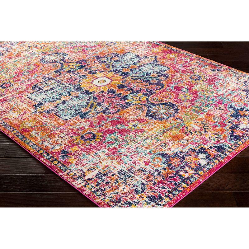 Bohemian Multi-Color Floral Motif Runner Rug