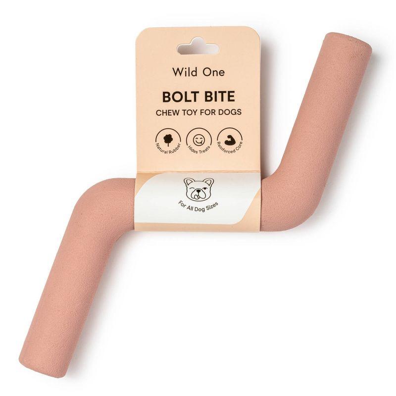 Wild One Bolt Bite Chew & Treat Interactive Dog Toy - Pink