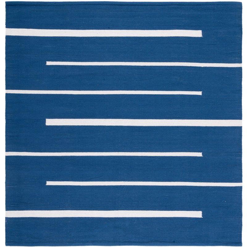 Montauk MTK311 Hand Woven Indoor Area Rug - Navy/Ivory - 6'x6' - Safavieh