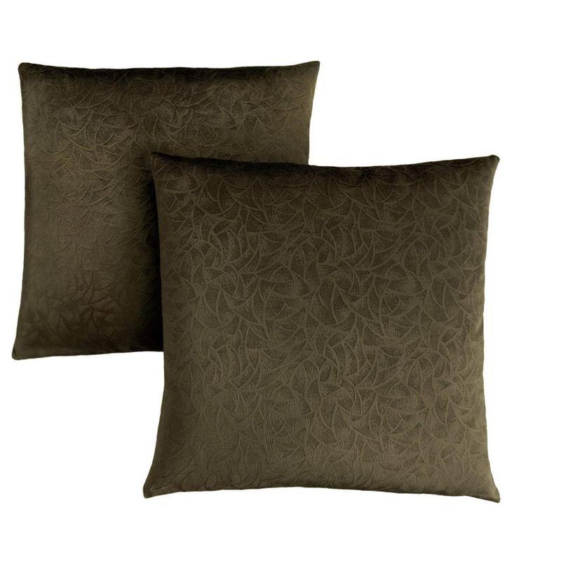 Monarch Specialties Inc. Pillows, Set Of 2, 18 X 18 Square, Insert Included, Accent, Sofa, Couch, Bedroom, Polyester (Set of 2)